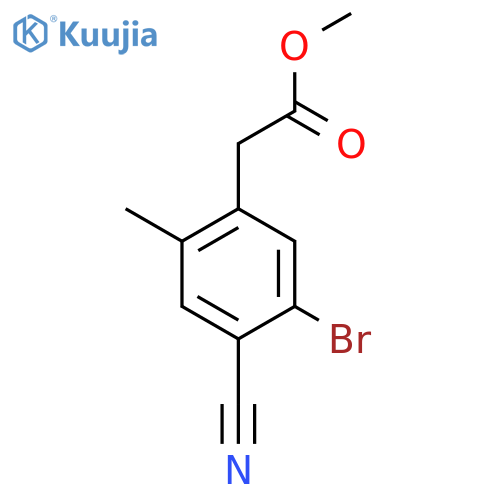 Methyl 5-bromo-4-cyano-2-methylphenylacetate structure