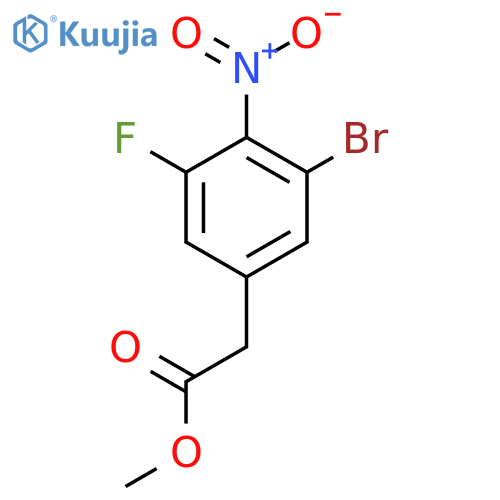 Methyl 3-bromo-5-fluoro-4-nitrophenylacetate structure