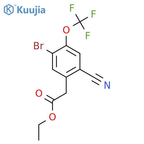 Ethyl 5-bromo-2-cyano-4-(trifluoromethoxy)phenylacetate structure