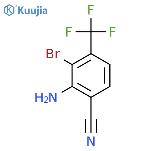 2-Bromo-6-cyano-3-(trifluoromethyl)aniline structure