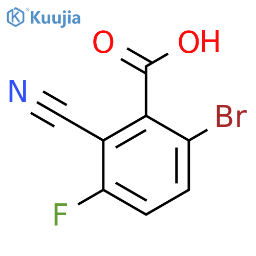 6-Bromo-2-cyano-3-fluorobenzoic acid structure