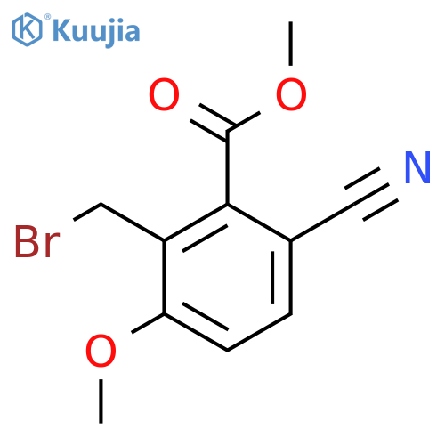 Methyl 2-bromomethyl-6-cyano-3-methoxybenzoate structure