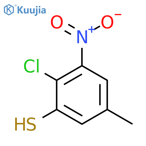 2-Chloro-5-methyl-3-nitrothiophenol structure