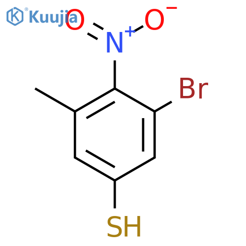 3-Bromo-5-methyl-4-nitrothiophenol structure