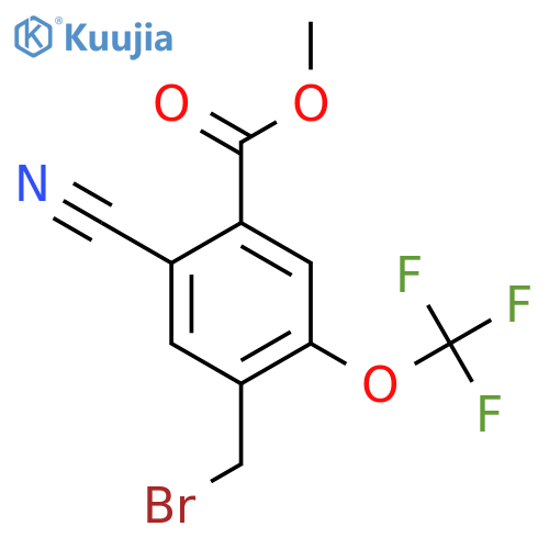 Methyl 4-bromomethyl-2-cyano-5-(trifluoromethoxy)benzoate structure