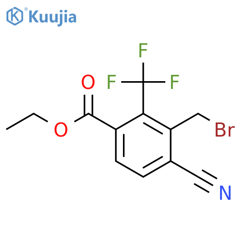 Ethyl 3-bromomethyl-4-cyano-2-(trifluoromethyl)benzoate structure
