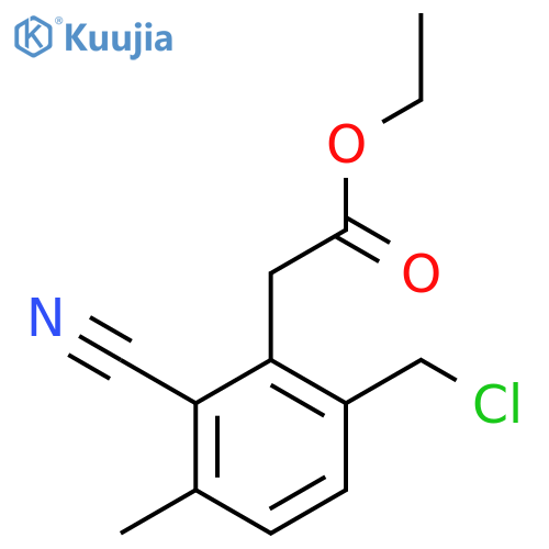 Ethyl 6-chloromethyl-2-cyano-3-methylphenylacetate structure