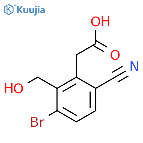 3-Bromo-6-cyano-2-(hydroxymethyl)phenylacetic acid structure