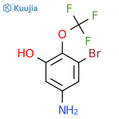 3-Bromo-5-hydroxy-4-(trifluoromethoxy)aniline structure