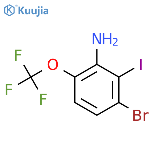 3-Bromo-2-iodo-6-(trifluoromethoxy)aniline structure