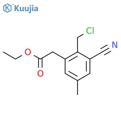Ethyl 2-chloromethyl-3-cyano-5-methylphenylacetate structure