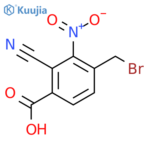 4-Bromomethyl-2-cyano-3-nitrobenzoic acid structure