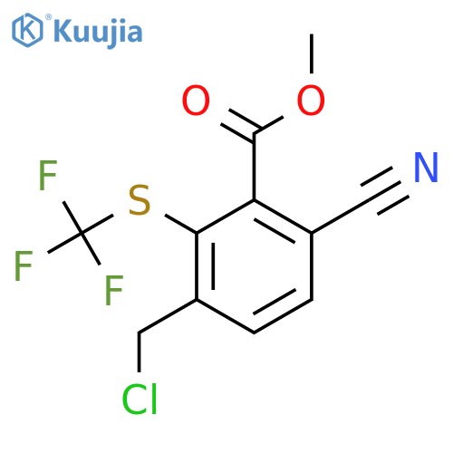 Methyl 3-chloromethyl-6-cyano-2-(trifluoromethylthio)benzoate structure