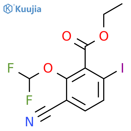 Ethyl 3-cyano-2-difluoromethoxy-6-iodobenzoate structure
