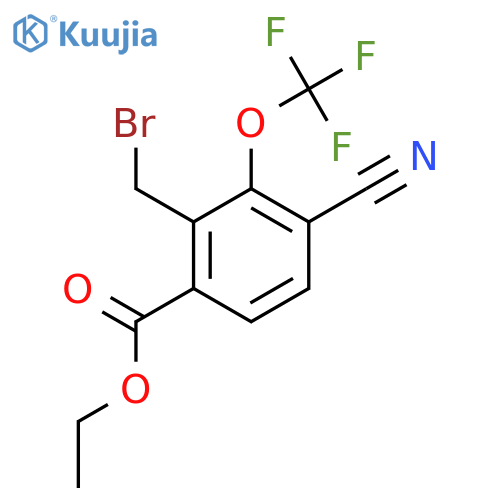 Ethyl 2-bromomethyl-4-cyano-3-(trifluoromethoxy)benzoate structure
