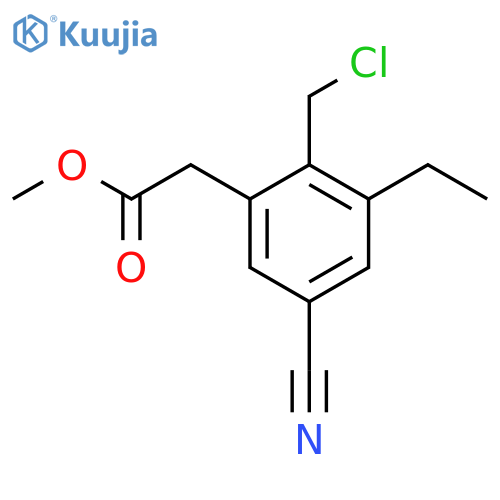 Methyl 2-chloromethyl-5-cyano-3-ethylphenylacetate structure