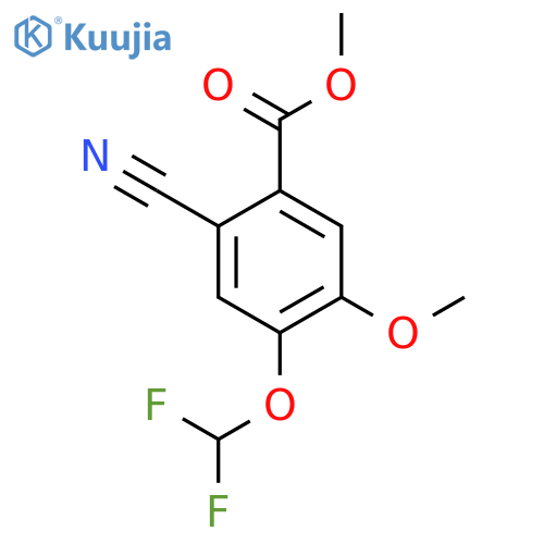 Methyl 2-cyano-4-difluoromethoxy-5-methoxybenzoate structure