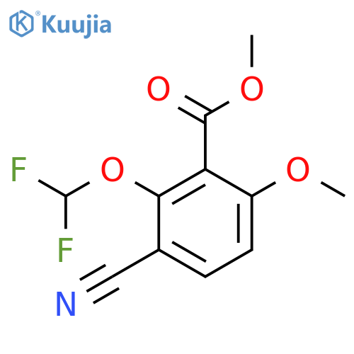 Methyl 3-cyano-2-difluoromethoxy-6-methoxybenzoate structure