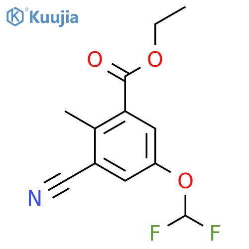Ethyl 3-cyano-5-difluoromethoxy-2-methylbenzoate structure
