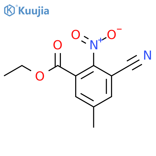 Ethyl 3-cyano-5-methyl-2-nitrobenzoate structure