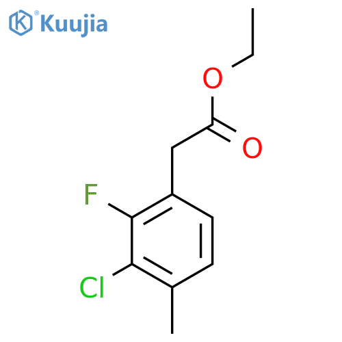 Ethyl 3-chloro-2-fluoro-4-methylphenylacetate structure