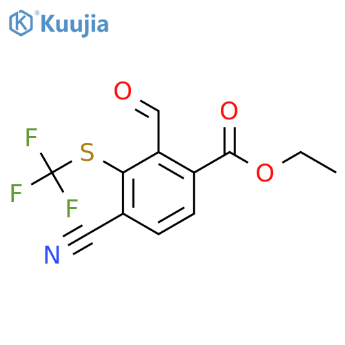 Ethyl 4-cyano-2-formyl-3-(trifluoromethylthio)benzoate structure