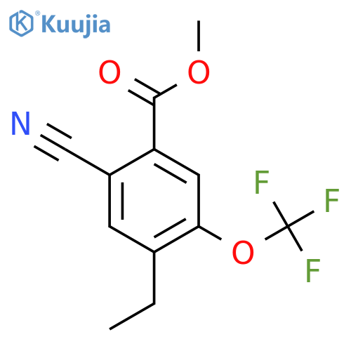 Methyl 2-cyano-4-ethyl-5-(trifluoromethoxy)benzoate structure