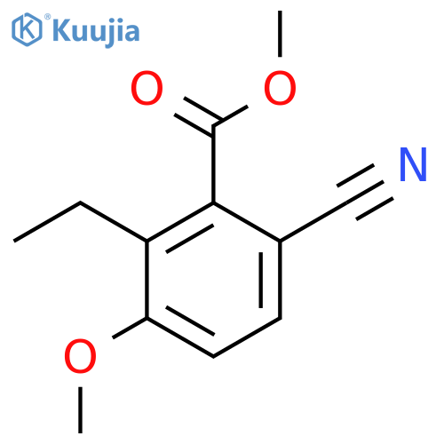 Methyl 6-cyano-2-ethyl-3-methoxybenzoate structure