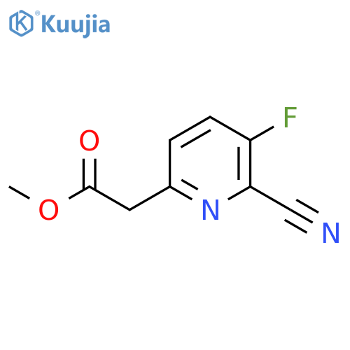 Methyl 2-cyano-3-fluoropyridine-6-acetate structure