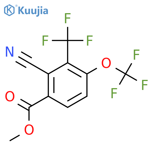 Methyl 2-cyano-4-trifluoromethoxy-3-(trifluoromethyl)benzoate structure