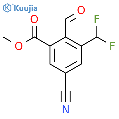 Methyl 5-cyano-3-difluoromethyl-2-formylbenzoate structure
