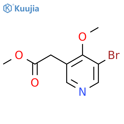 Methyl 3-bromo-4-methoxypyridine-5-acetate structure