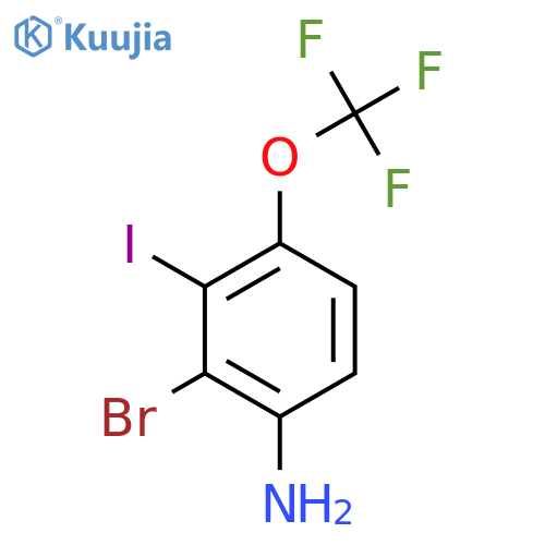 2-Bromo-3-iodo-4-(trifluoromethoxy)aniline structure