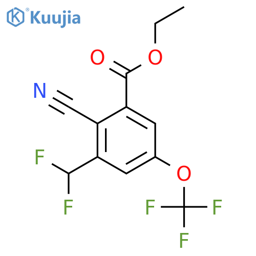 Ethyl 2-cyano-3-difluoromethyl-5-(trifluoromethoxy)benzoate structure