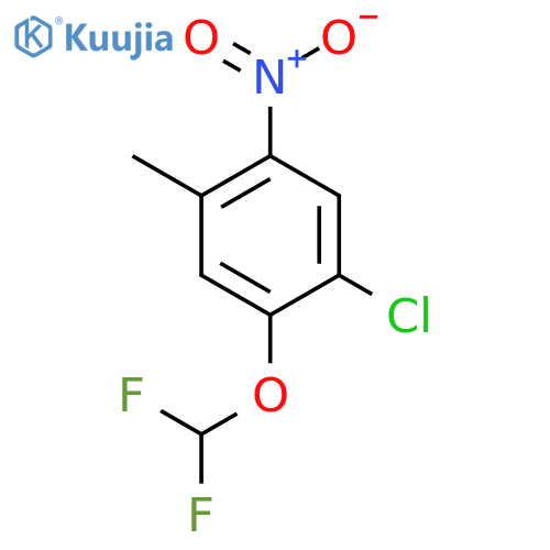 4-Chloro-5-difluoromethoxy-2-nitrotoluene structure