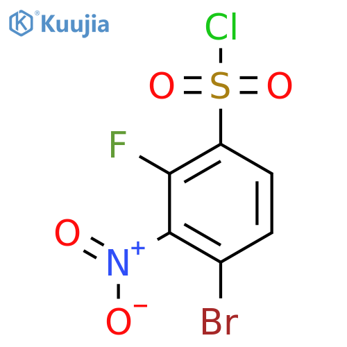 4-Bromo-2-fluoro-3-nitrobenzenesulfonyl chloride structure