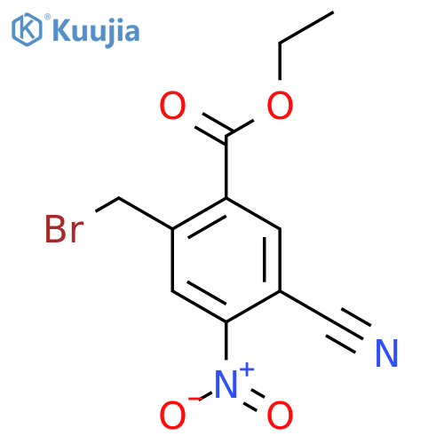 Ethyl 2-bromomethyl-5-cyano-4-nitrobenzoate structure