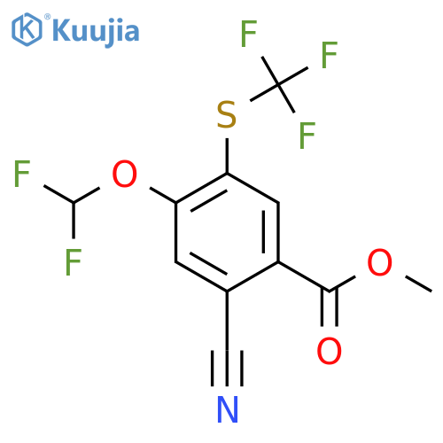 Methyl 2-cyano-4-difluoromethoxy-5-(trifluoromethylthio)benzoate structure