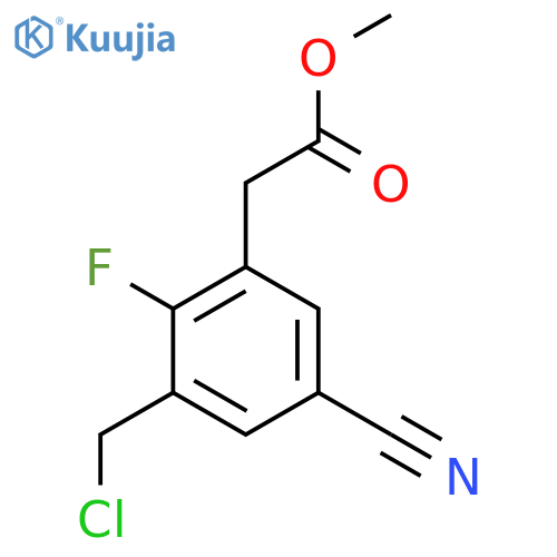 Methyl 3-chloromethyl-5-cyano-2-fluorophenylacetate structure