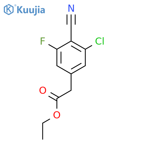 Ethyl 3-chloro-4-cyano-5-fluorophenylacetate structure
