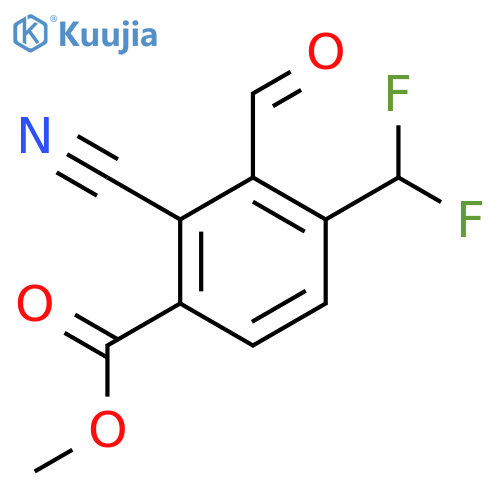 Methyl 2-cyano-4-difluoromethyl-3-formylbenzoate structure