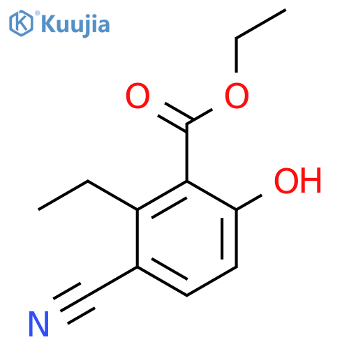 Ethyl 3-cyano-2-ethyl-6-hydroxybenzoate structure