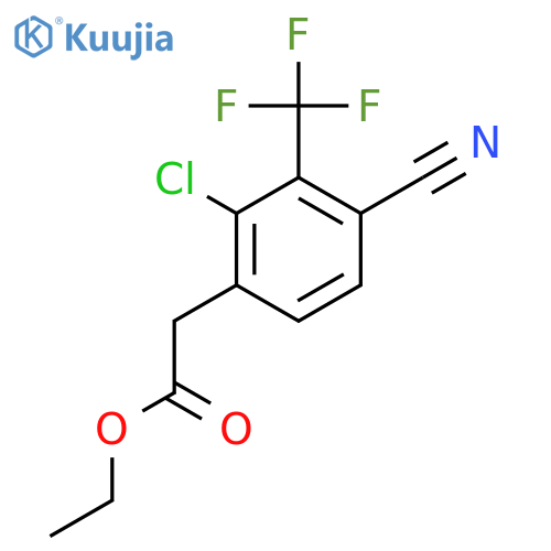 Ethyl 2-chloro-4-cyano-3-(trifluoromethyl)phenylacetate structure