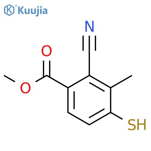 Methyl 2-cyano-4-mercapto-3-methylbenzoate structure