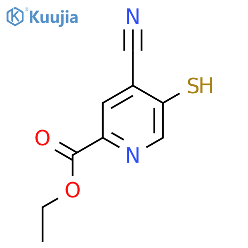Ethyl 4-cyano-5-mercaptopicolinate structure