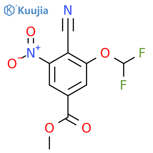 Methyl 4-cyano-3-difluoromethoxy-5-nitrobenzoate structure