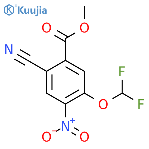 Methyl 2-cyano-5-difluoromethoxy-4-nitrobenzoate structure