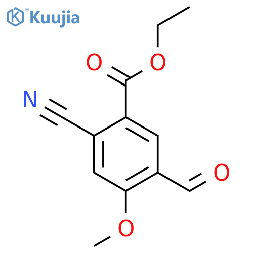 Ethyl 2-cyano-5-formyl-4-methoxybenzoate structure