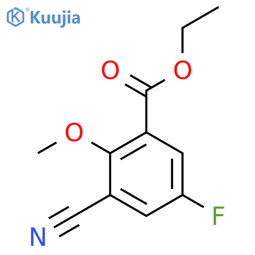 Ethyl 3-cyano-5-fluoro-2-methoxybenzoate structure