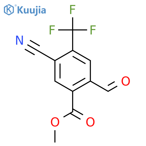 Methyl 5-cyano-2-formyl-4-(trifluoromethyl)benzoate structure